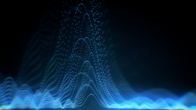 Visualisation d'une fréquence de couleur bleue